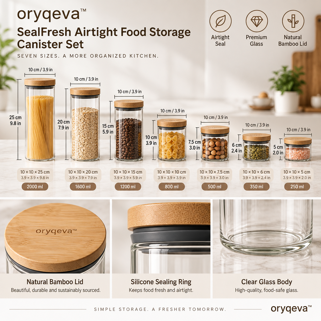 oryqeva™ SealFresh Airtight Food Storage Canister Set image 6