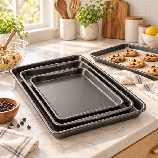 oryqeva™ BakeNest Multi-Size Baking Sheet Set product view