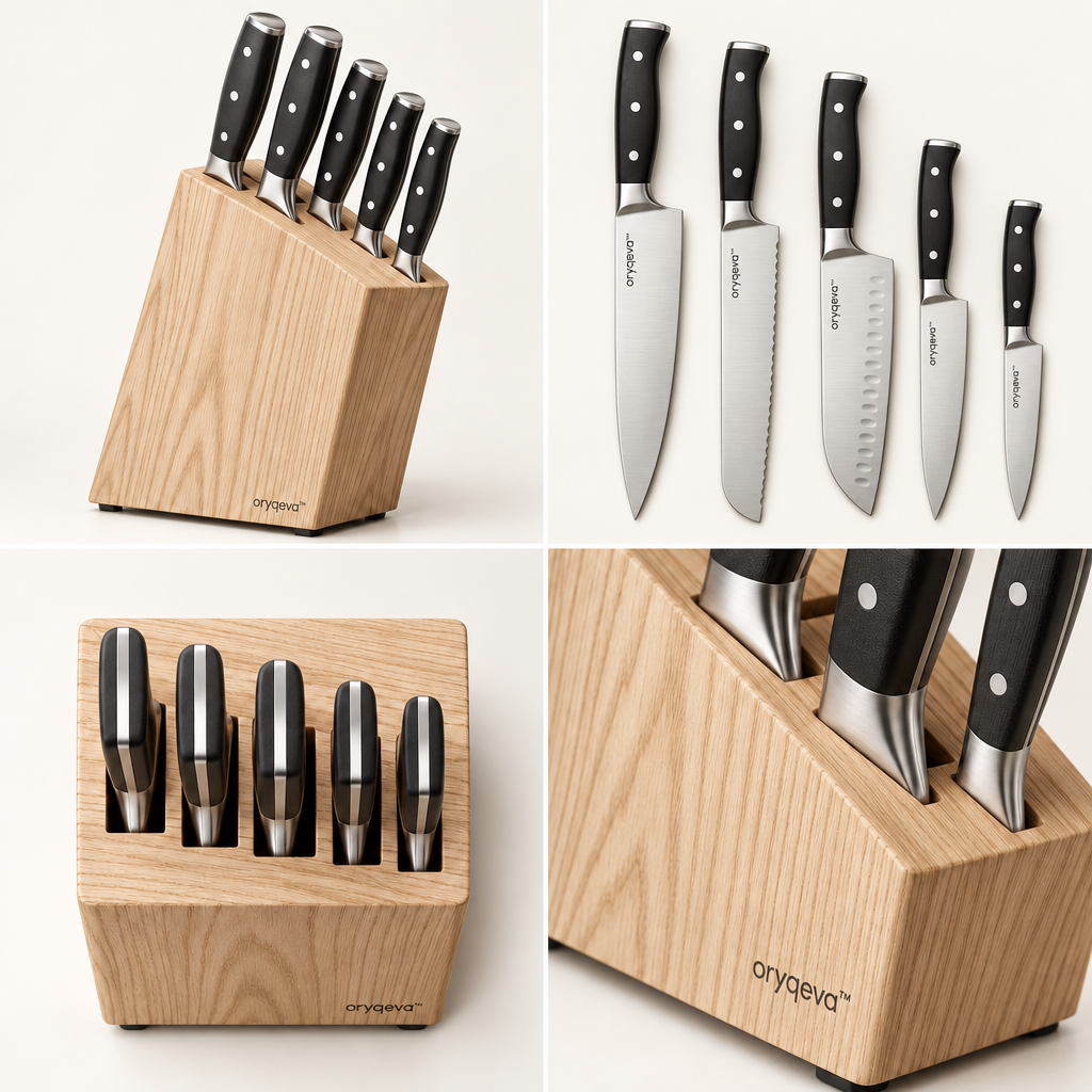 oryqeva™ BlockSix Six-Piece Knife Storage Set image 2