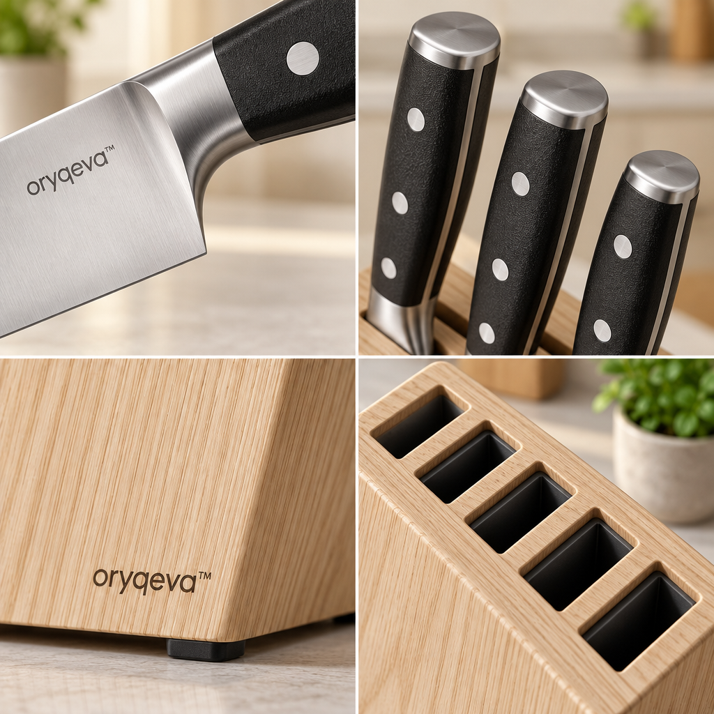oryqeva™ BlockSix Six-Piece Knife Storage Set image 4