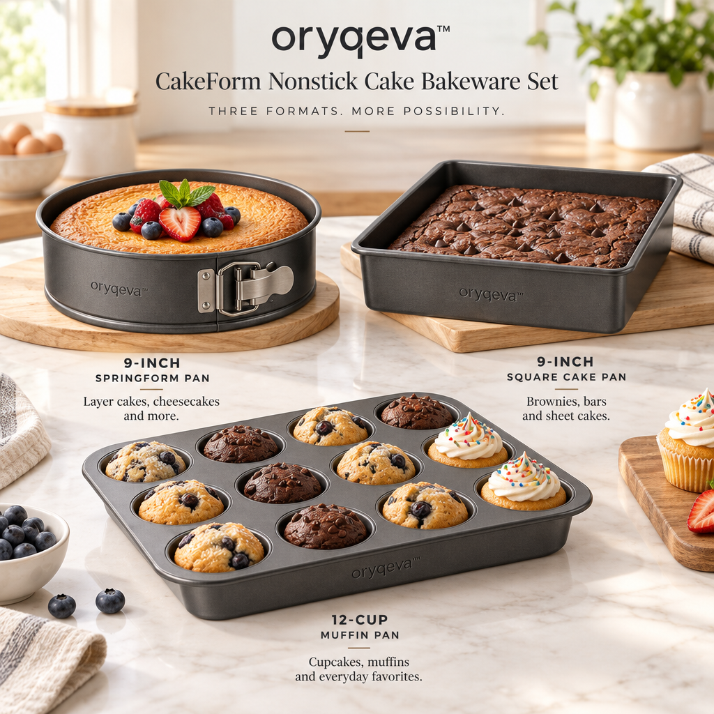 oryqeva™ CakeForm Nonstick Cake Bakeware Set image 3