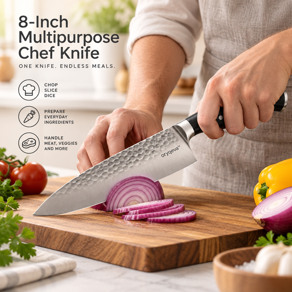 oryqeva™ ChefEdge Stainless Steel Multipurpose Chef Knife image 3