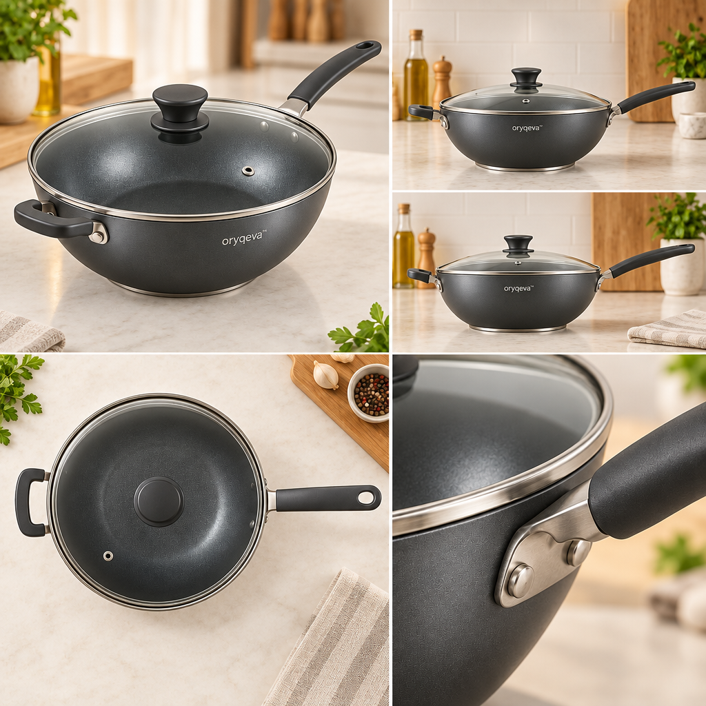 oryqeva™ DeepWok Deep Multipurpose Wok with Lid image 2