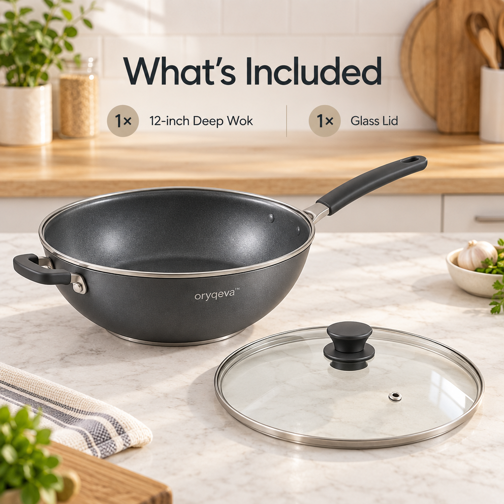 oryqeva™ DeepWok Deep Multipurpose Wok with Lid image 5