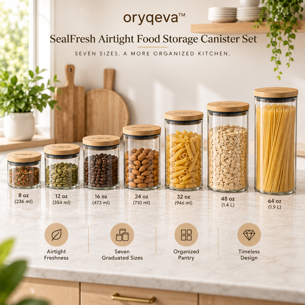 oryqeva™ SealFresh Airtight Food Storage Canister Set image 3