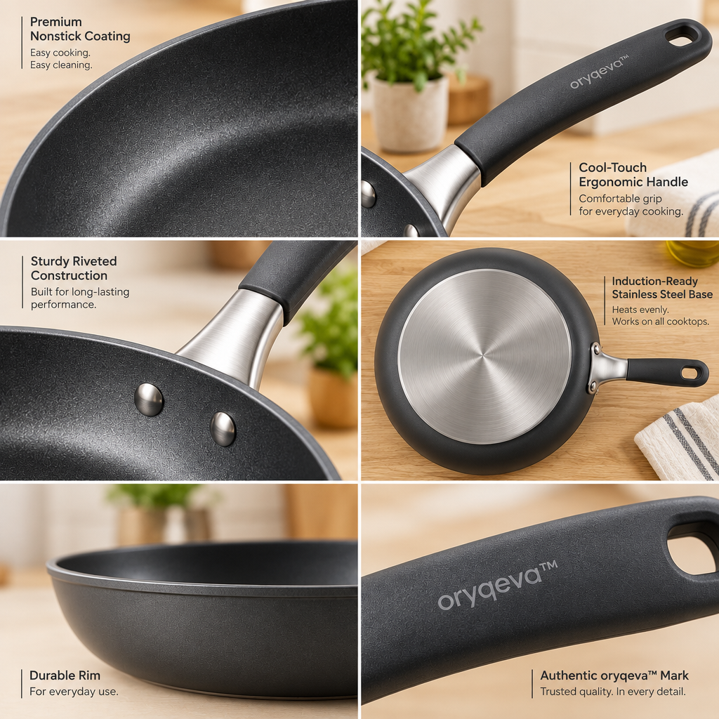 oryqeva™ SkilletPro Nonstick Coated Frying Pan image 4