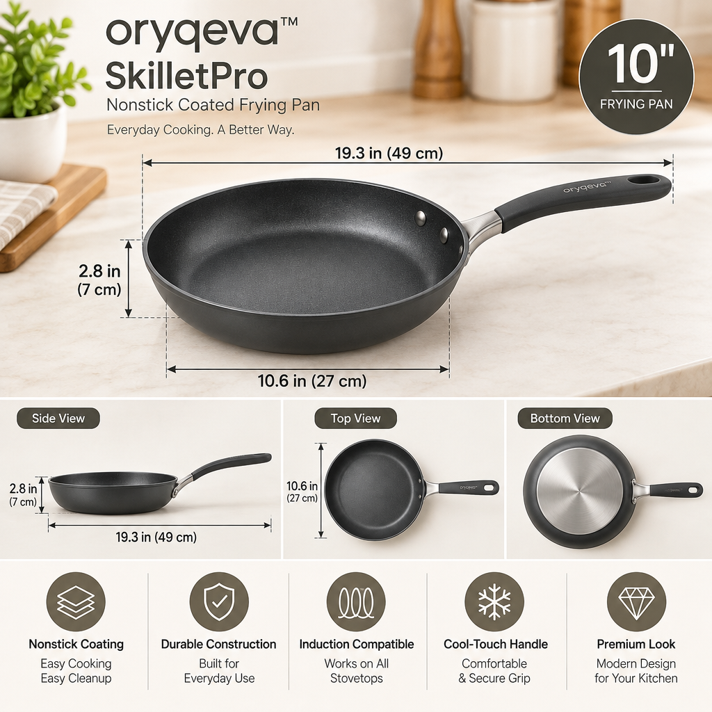 oryqeva™ SkilletPro Nonstick Coated Frying Pan image 6