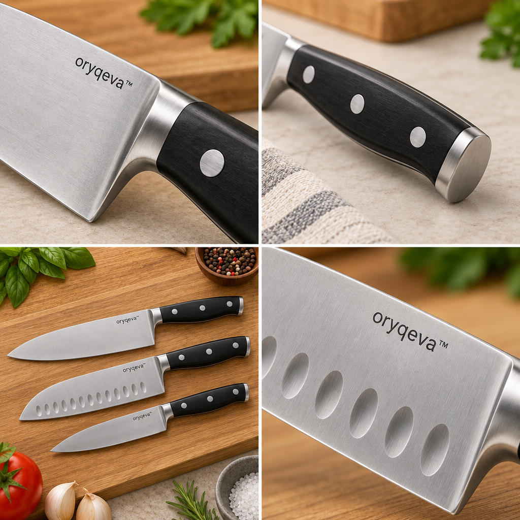 oryqeva™ TrioSlice Three-Piece Kitchen Knife Set image 4